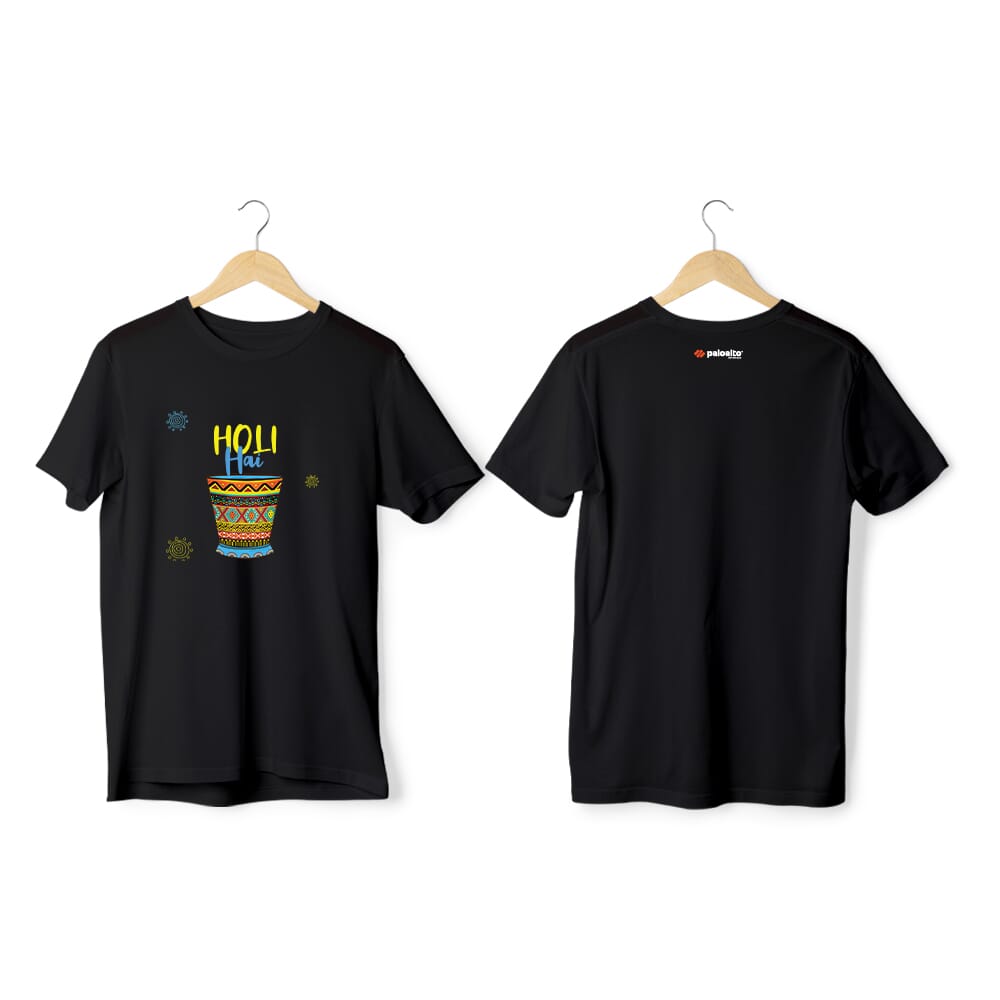 Greys&Blues Rangotsav Pima Round Neck T-Shirt - Black